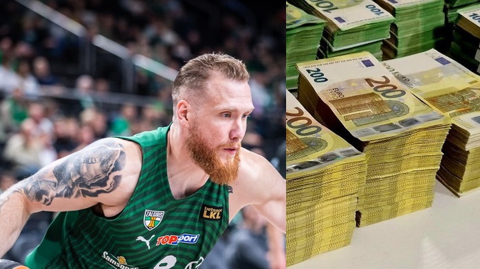 Beveik milijonas: aišku, kiek šį sezoną uždirbs „Žalgirio“ puolėjas I. Brazdeikis